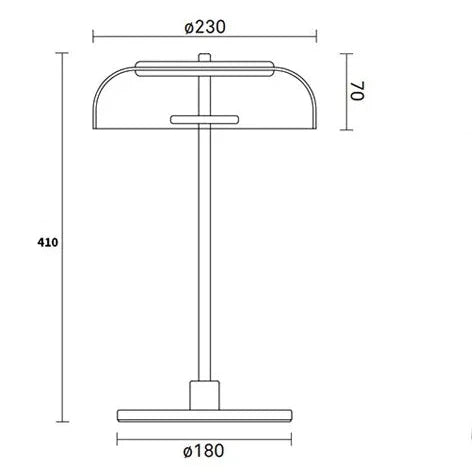 LED Table Glass Cover Lamp