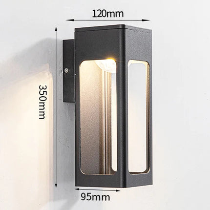 Applique Murale Extérieure LED Moderne Noire