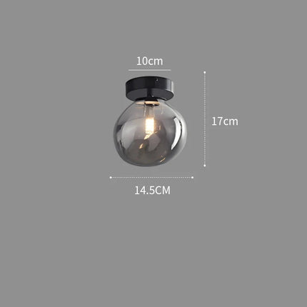 Nordische minimalistische LED-Deckenleuchte aus Glas