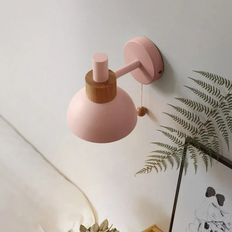 Bunte moderne Macaron-Wandlampe mit Kette