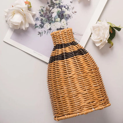 Hand Woven Rattan Vase