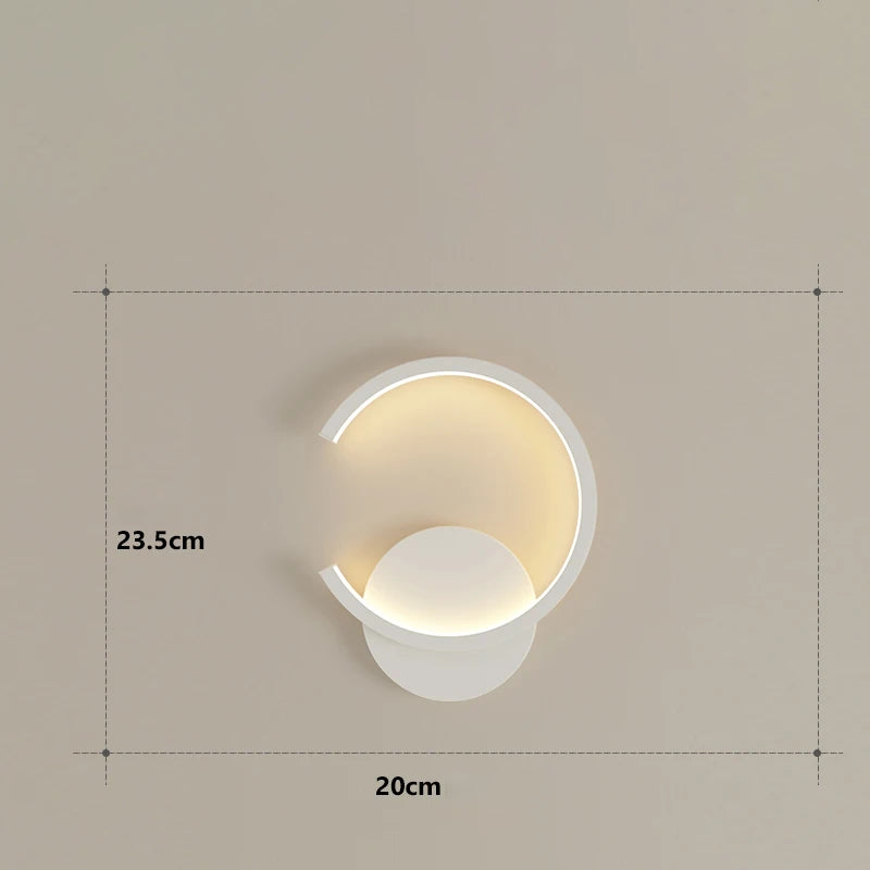 Moderne LED-Rundbogen-Wandleuchte