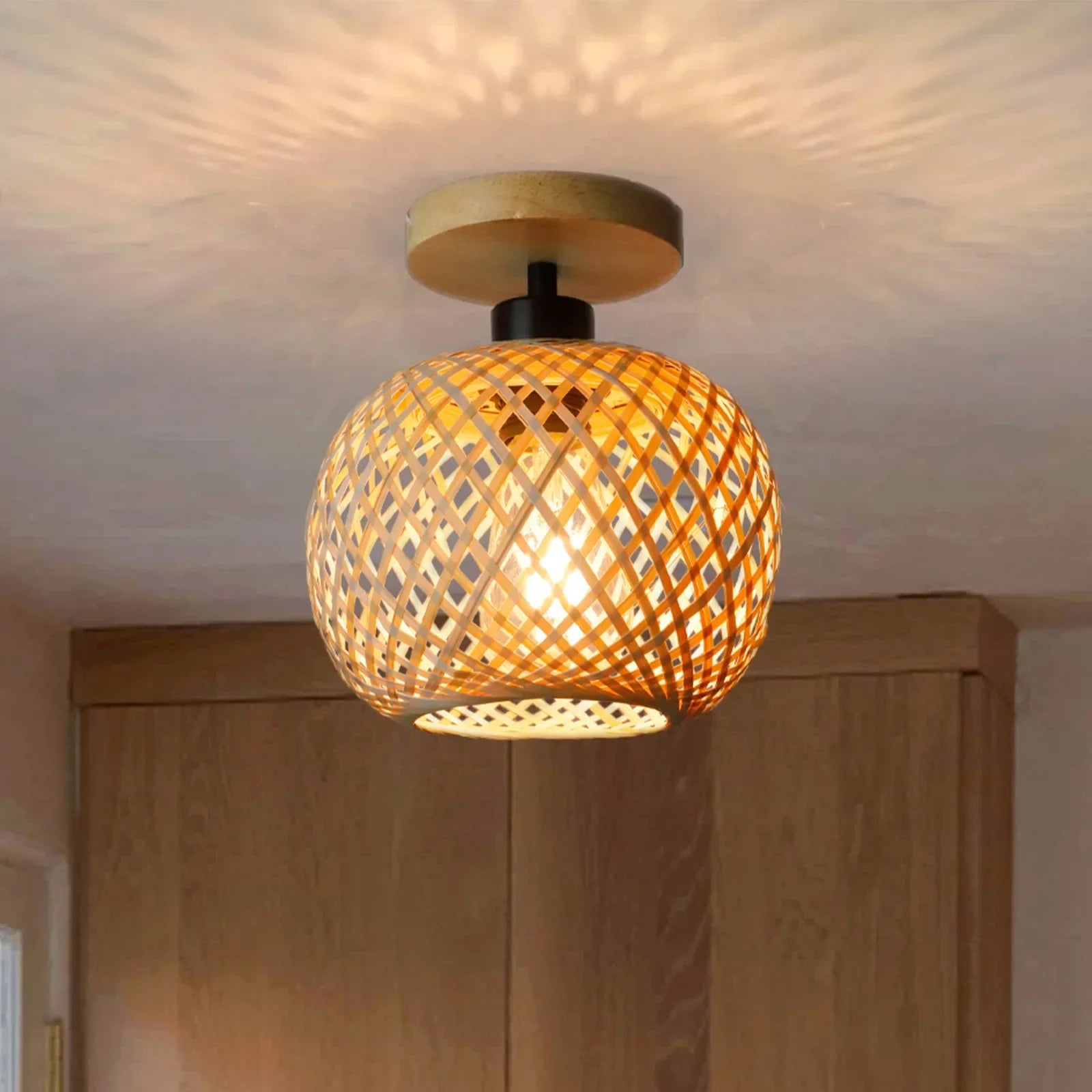 Handmade Bamboo Woven Ceiling Light