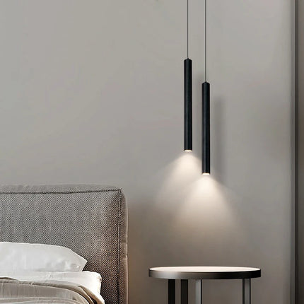 Nordic Tube Black LED Pendant Light