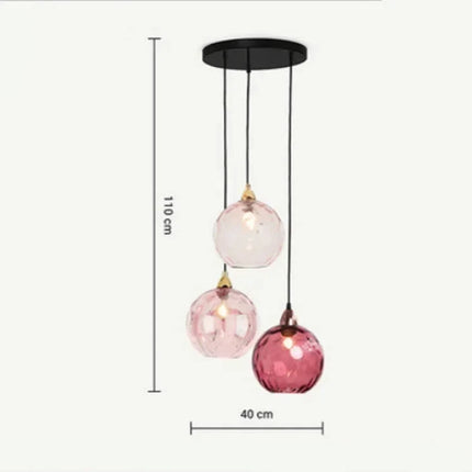 Modern Nordic Colorful Stained Glass Pendant Light