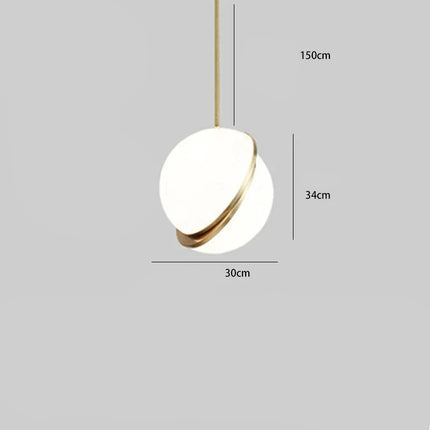 Nordic Double Half-Sphere LED Pendant Light
