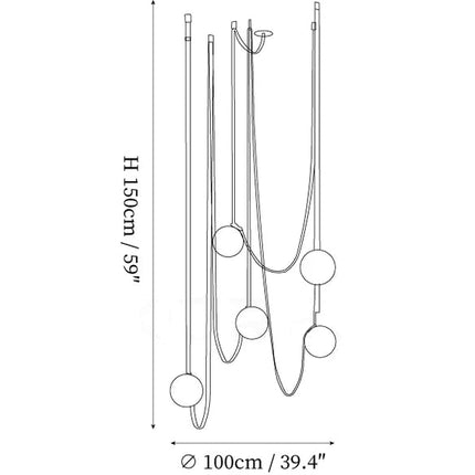 Suspension en Cuir Créatif Italien