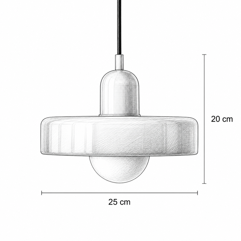 Dimensions Suspension Nordique Verre Rétro