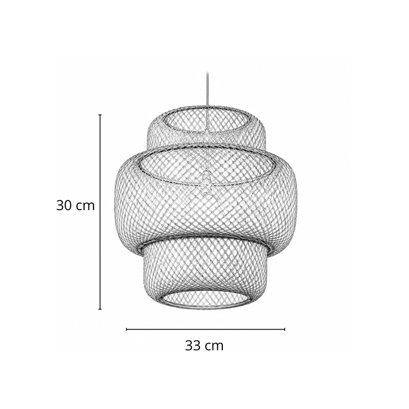 Dimensions Handmade Woven Bamboo Pendant Light