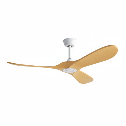 Vintage-Deckenventilator mit LED-Beleuchtung (leise) – Silber und dunkles Holz