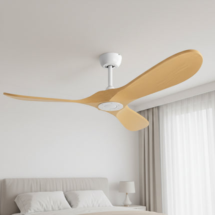 Vintage-Deckenventilator mit LED-Beleuchtung (leise) – Silber und dunkles Holz