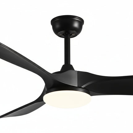 Ventilador de Techo Silencioso Vintage con LED - Negro y Negro