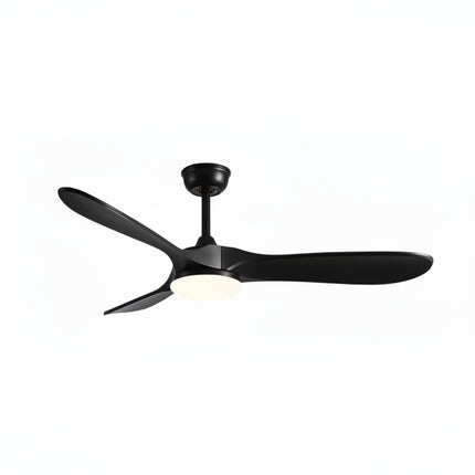 Ventilador de Techo Silencioso Vintage con LED - Negro y Negro