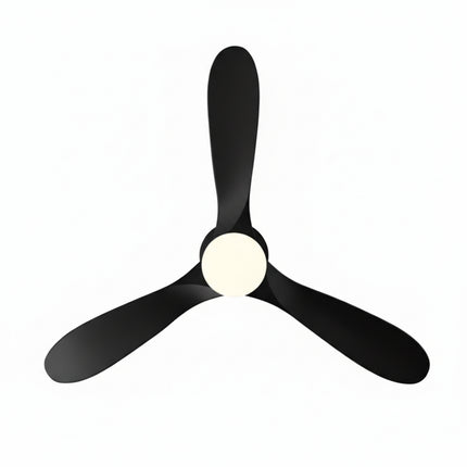 Ventilador de Techo Silencioso Vintage con LED - Negro y Negro
