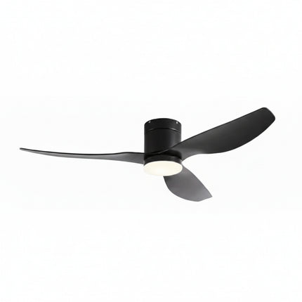 Ventilateur de Plafond Silencieux LED intégrée - Noir & ABS Noir