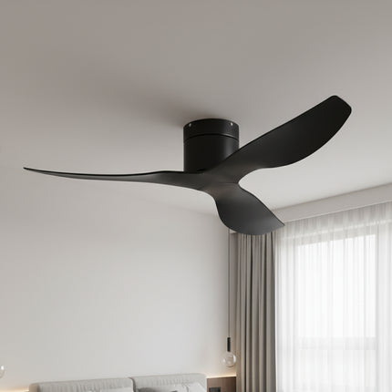 Ventilateur de Plafond Ultra-plat  - Noir & ABS Noir