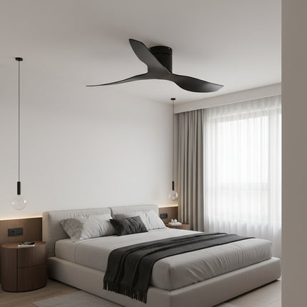 Ventilateur de Plafond Ultra-plat  - Noir & ABS Noir