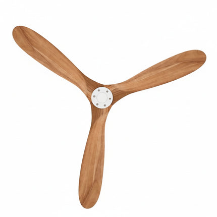 Ventilateur de Plafond en Bois Massif – Bois Naturel et Blanc