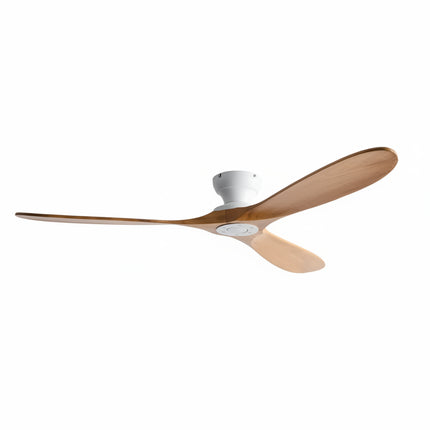 Ventilateur de Plafond en Bois Massif – Bois Naturel et Blanc