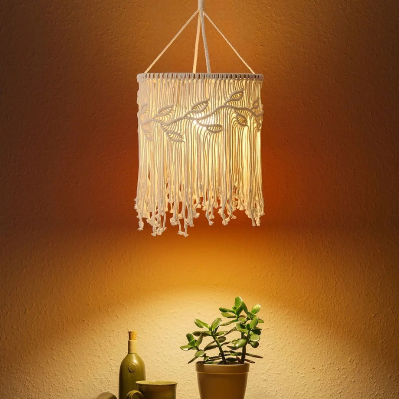 Dimensions Bohemian Macrame Circular Lampshade