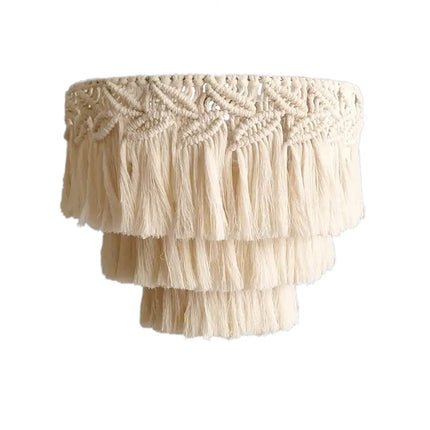 Abat-jour en macramé modèle A de style bohème