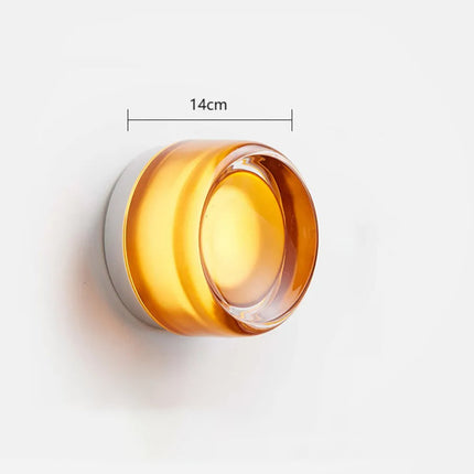 Runde Wandleuchte aus Glas