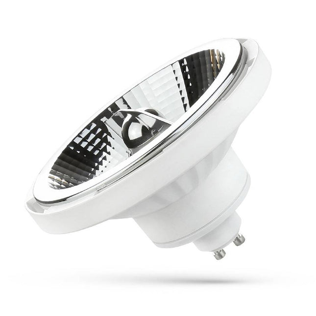 Ampoule LED AR111 culot GU10 3000K 12 W, packshot sur fond blanc