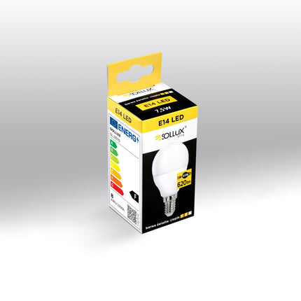 Detail du culot E14 de l'ampoule LED 7,5W 620 lumens