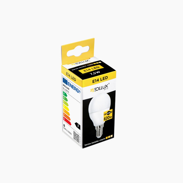 Ampoule LED E14 vue de profil montrant la forme flamme et le culot