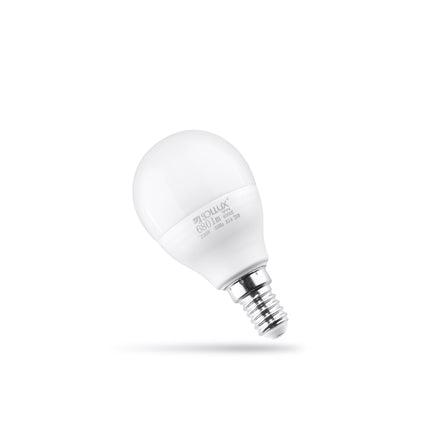 Ampoule LED E14 4000K blanc neutre posee sur fond neutre, vue packshot