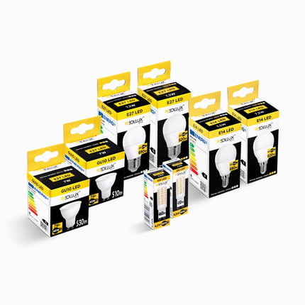 Schema des dimensions de l'ampoule LED E27 3000K 620 lumens