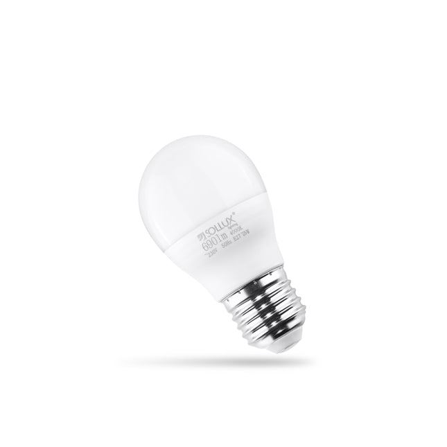 Ampoule LED E27 4000K blanc neutre posee sur fond neutre, vue packshot