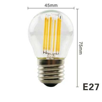 Ampoule LED filament Edison golf G45 à culot E27, Ø 45 x 75 mm
