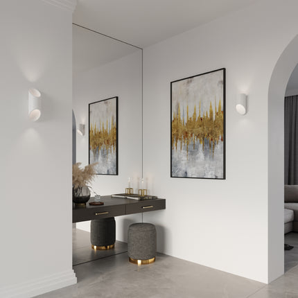 Applique murale Bambou 20 blanche vue de profil