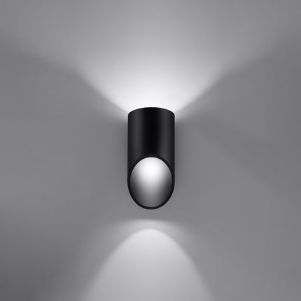 Applique murale Bambou 20 noire diffusant une lumière douce
