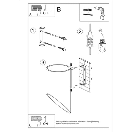 Applique murale Bambou 20 noire en composition sur un mur