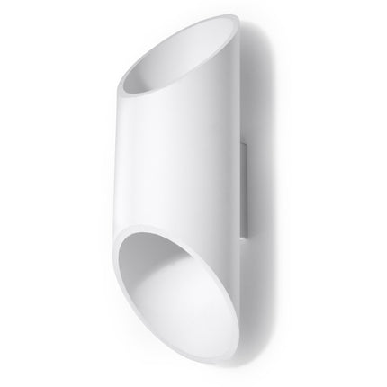 Applique murale Bambou 30 blanche en aluminium sur fond neutre
