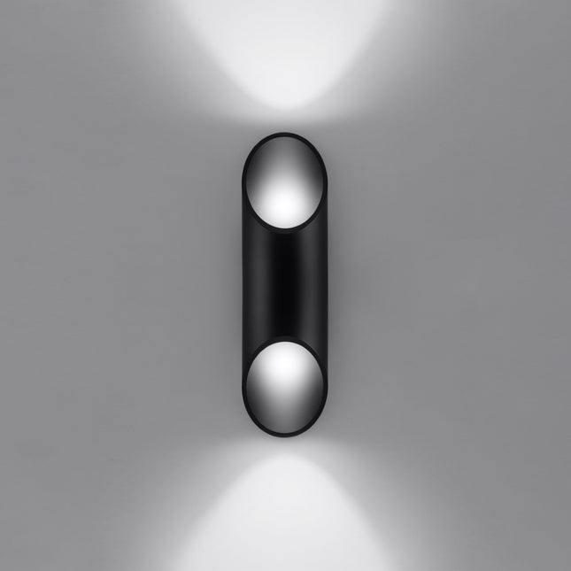 Applique murale Bambou 30 noire diffusant une lumière douce