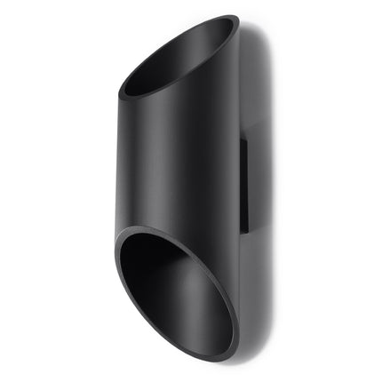 Applique murale Bambou 30 noire en aluminium sur fond neutre