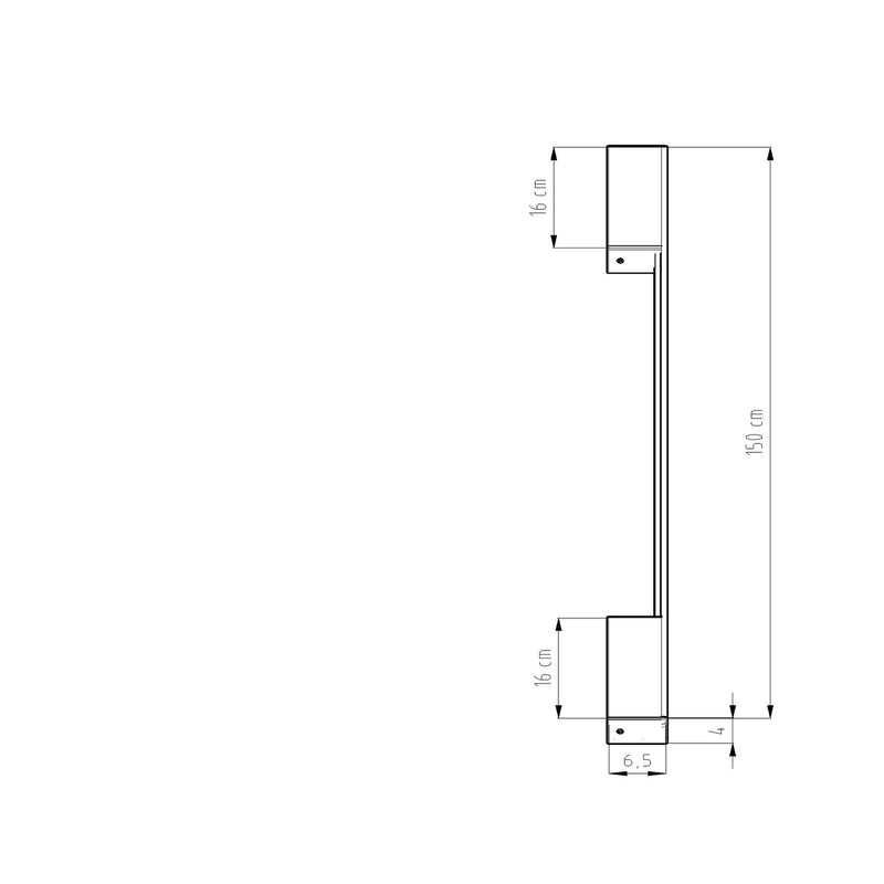 Dimensions Aplique de pared contemporáneo para bar L blanco 3000K