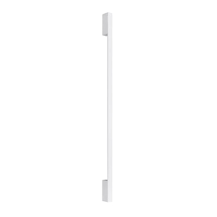 Applique Barre Contemporaine L blanche sur fond blanc, packshot