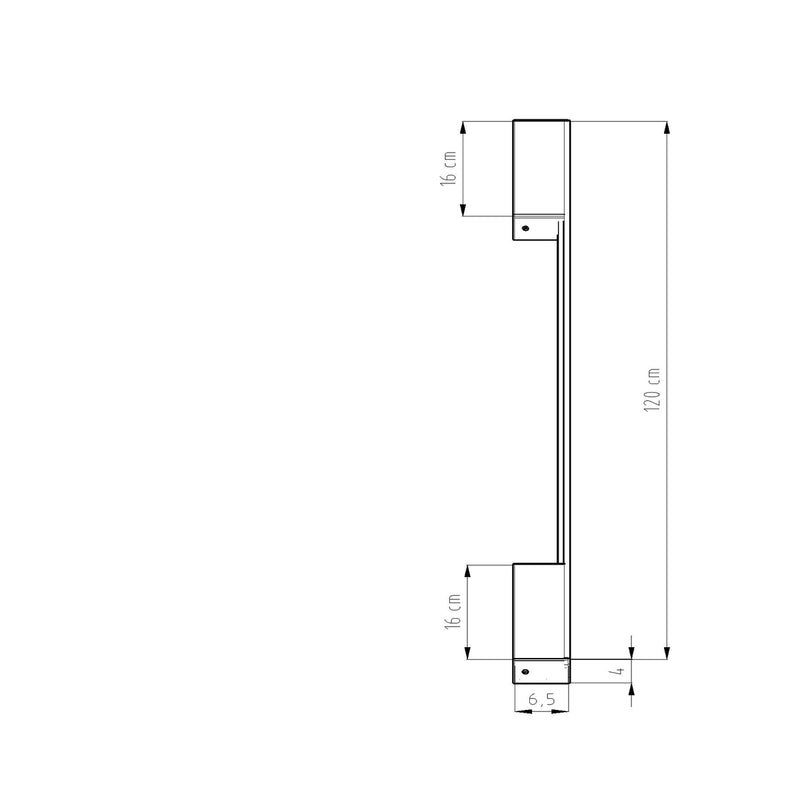 Dimensions Applique Barre Contemporaine M Blanche 3000K