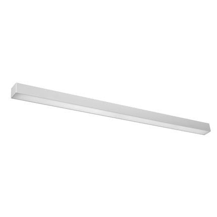 Applique barre moderne LED grise 118 cm, profil linéaire en aluminium, sur fond blanc