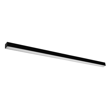 Applique barre moderne LED noire 150 cm, profil linéaire en aluminium, sur fond blanc