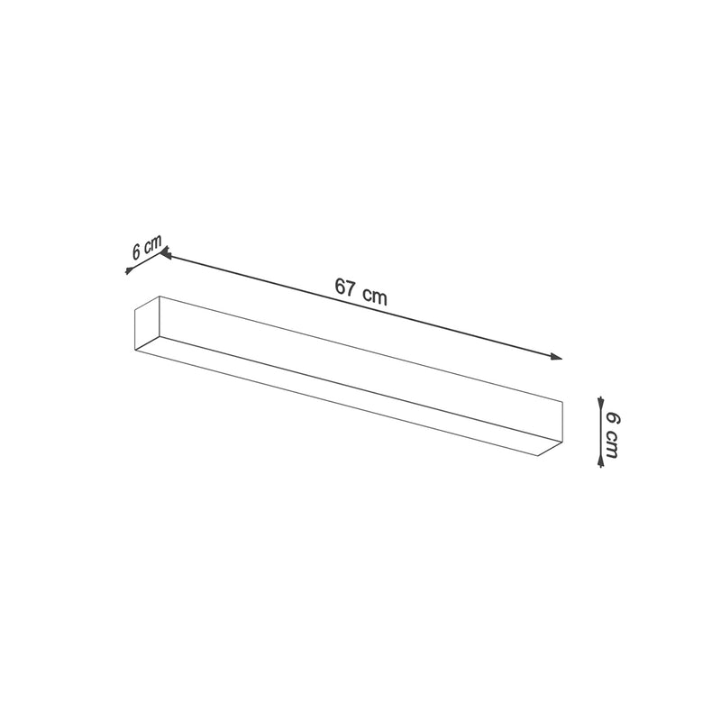 Dimensions Lámpara de pared de bar moderna 67 blanca