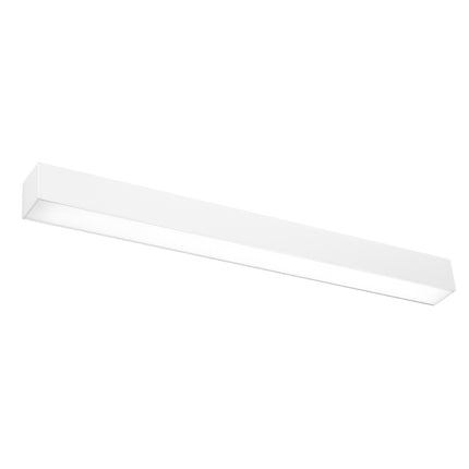 Applique barre moderne LED blanche 67 cm, profil linéaire en aluminium, sur fond blanc