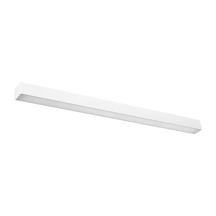 Applique barre moderne LED blanche 90 cm, profil linéaire en aluminium, sur fond blanc