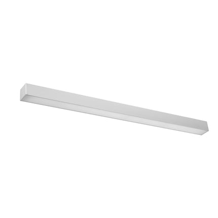 Applique barre moderne LED grise 90 cm, profil linéaire en aluminium, sur fond blanc
