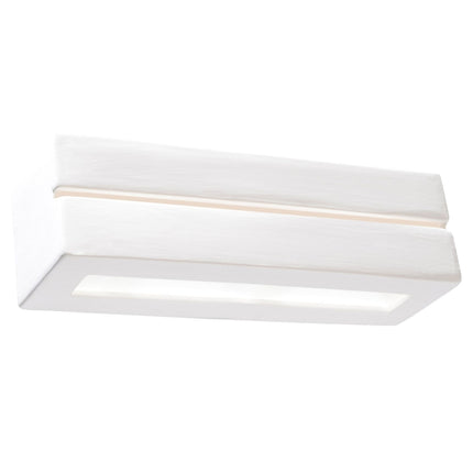 Applique Bloc Horizontal en céramique blanche présentée seule sur fond neutre