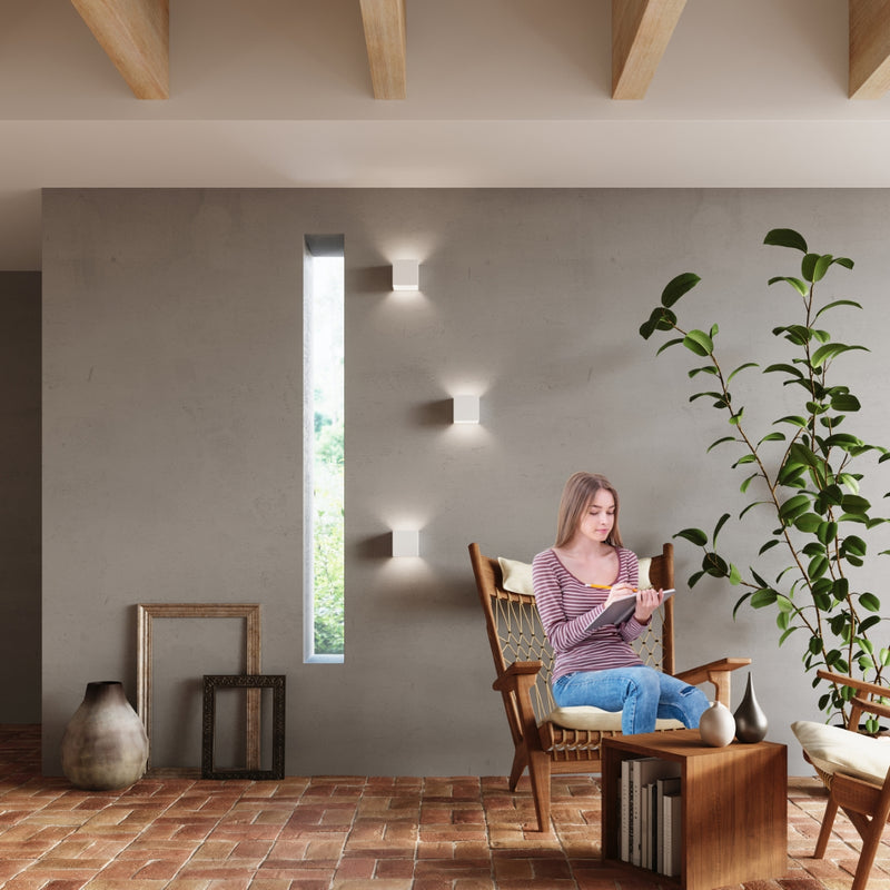 Dimensions Applique Carré Blanche LED IP54